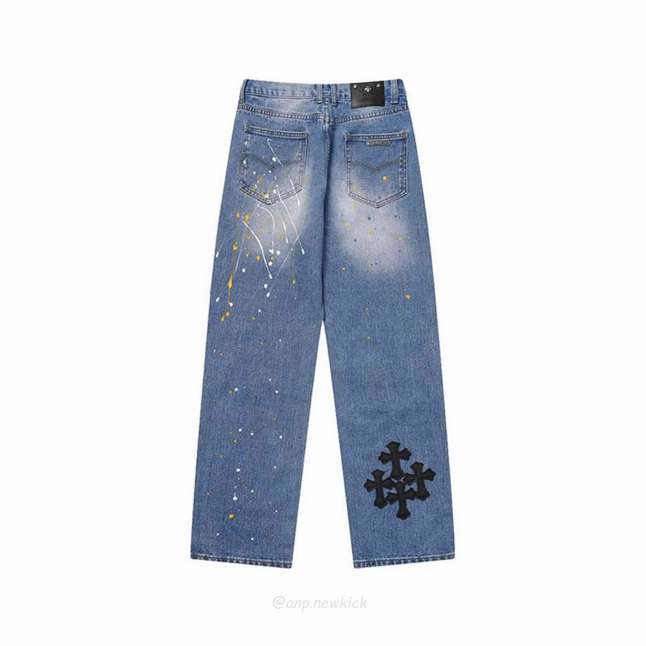 Chrome Hearts Blue Speckle Jeans Cross (9) - newkick.vip